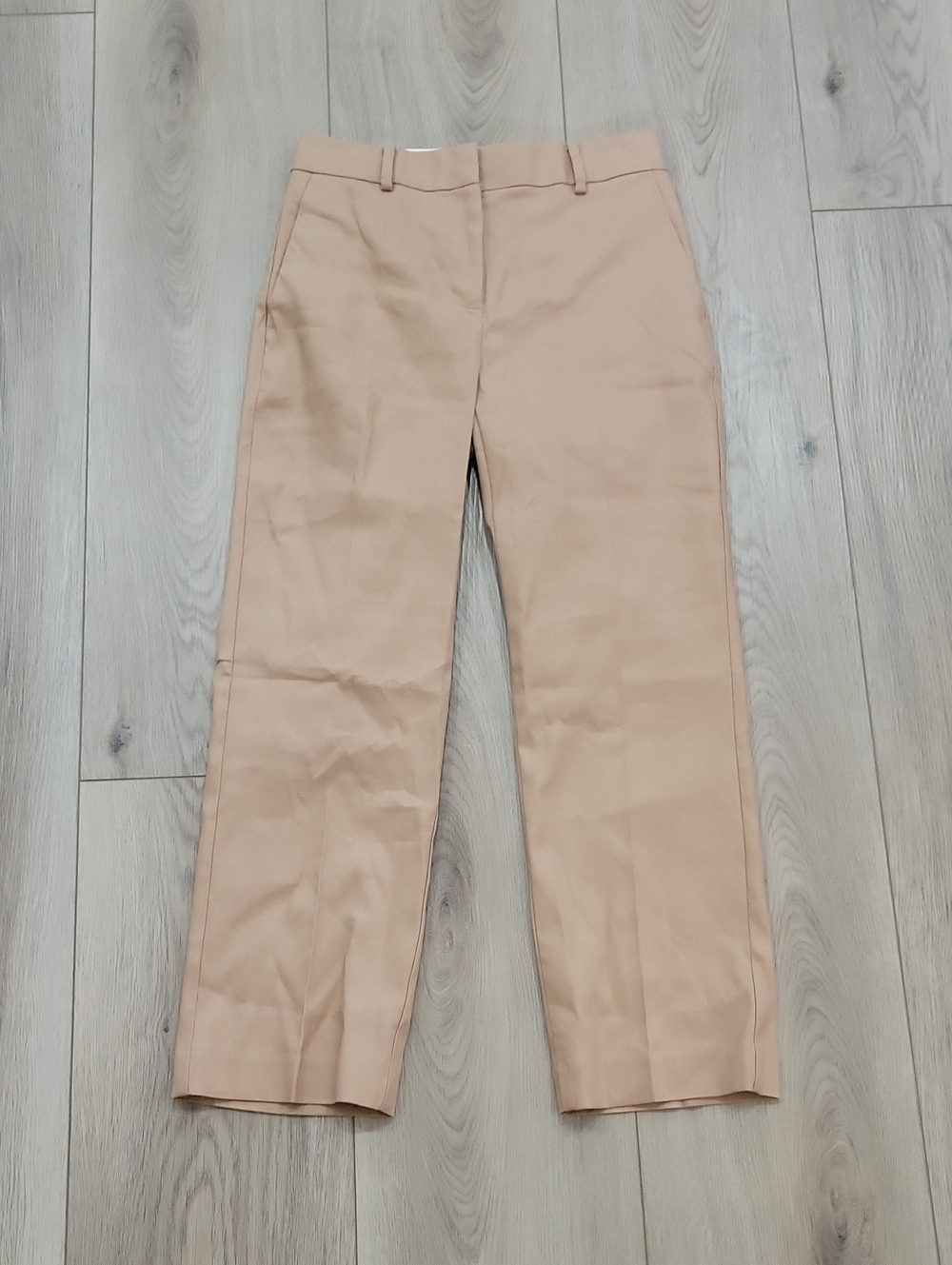 Ann Taylor Women's Straight-Leg Trousers in Light Beige